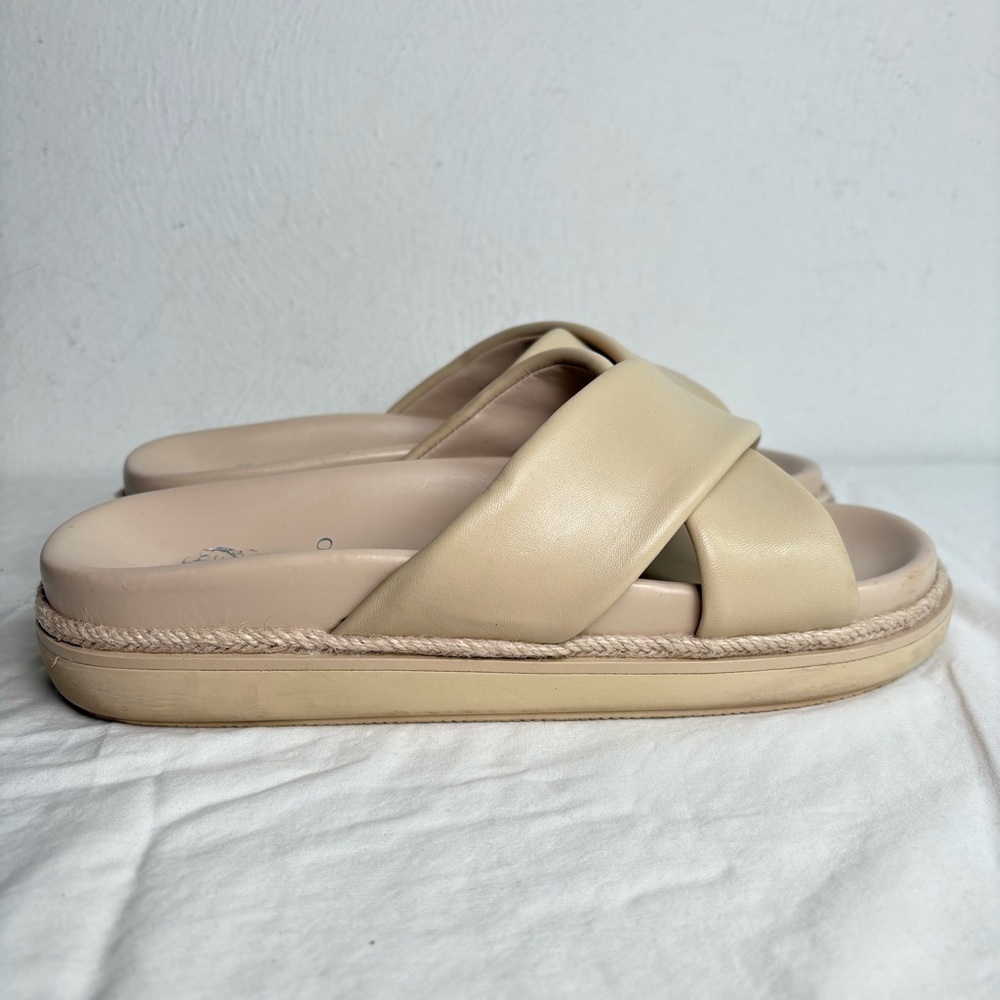 Vince Camuto Cresila Leather Light Platform Sandal Ivory Size 9 - Picture 3 of 12